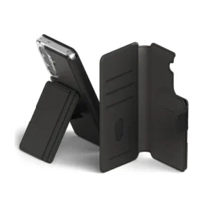 Ringke Galaxy S26 tok, folio állvánnyal és kártyatartóval, Fekete