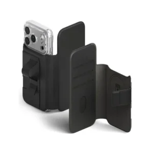 Ringke iPhone17Pro tok, Folio Grip pénztárca, Fekete