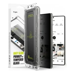 Ringke Galaxy S25 Ultra képernyővédő, privát szűrős, 9H edzett üveg, Átlátszó