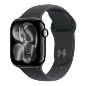 Apple Watch Series 11 (2025) GPS 42mm Jet Black Alu Case, Black Sport Band S/M EU MEQT4 - ONLY BOX DAMAGE, Alumínium tok, Fekete (MEQT4)