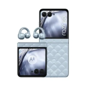 Motorola XT2553-1 Razr 60 telefon, Dual SIM, 5G, Kék Buds Loop csomag Swarovski kiadás EU