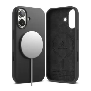 Ringke iPhone 17 tok, Szilikon mágneses, Fekete