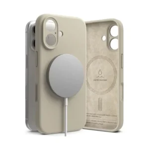 Ringke iPhone 16 tok, szilikon, MagSafe-kompatibilis, Kőszín