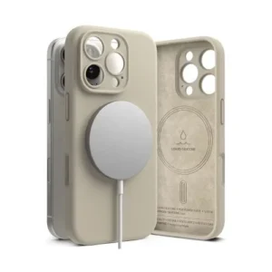 Ringke iPhone 16 Pro tok, szilikon MagSafe, Kőszín
