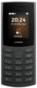 Nokia 105 4G DS mobiltelefon, Dual SIM, 1450 mAh, Fekete