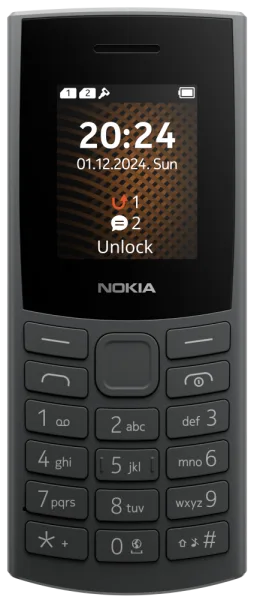 Nokia 105 4G DS mobiltelefon, Dual SIM, 1450 mAh, Fekete