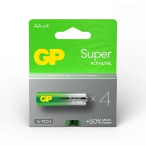 GP Battery (AA) Alkaline SUPER LR6/AA, 4 darab, 1.5V
