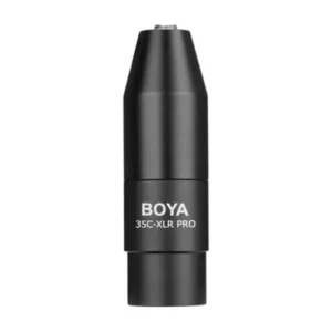 BOYA Adapter Mini-Jack to XLR Pro Black EU, szimmetrikus jelátvitel, Fekete