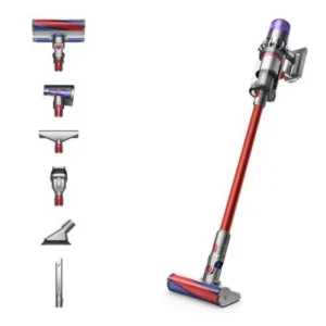 Dyson V11 Fluffy vezeték nélküli porszívó, könnyű kezelhetőség, Ezüst/Piros (EU 476550-01)