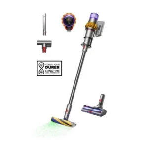 Dyson V15 Detect Absolute (2026), vezeték nélküli porszívó, Szatin nikkel / Fényes nikkel (EU 494719-01)