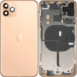 Apple iPhone 11 Pro Max hátlap, középső keret és oldalsó gombok, Arany