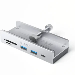 Orico MH5PC Clamp USB-C hub, 2x USB-A 3.2 10Gbps, Ezüst