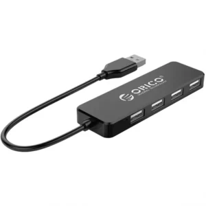 Orico FL01 hub, 4 portos USB-A, Fekete