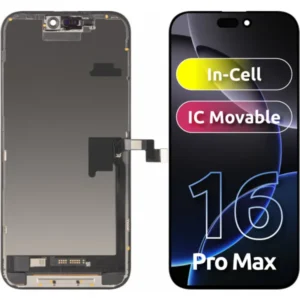 Apple iPhone 16 Pro Max kijelző modul JK, In-Cell, Fekete