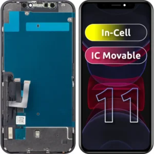Apple iPhone 11 kijelző LCD modul ZY, In-Cell IC verzió, Fekete