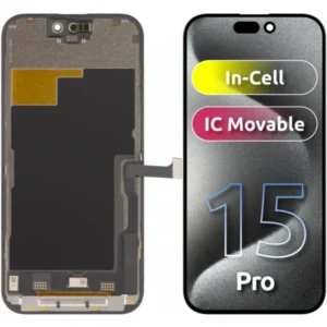 LCD kijelző modul ZY Apple iPhone 15 Pro, In-Cell IC verzió, True Tone, Fekete