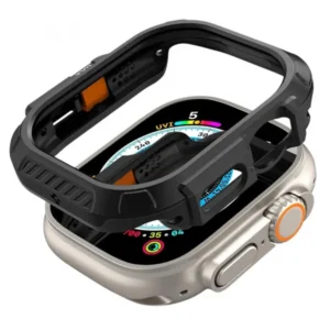 Spigen Lock Fit tok Apple Watch Ultra Series, Ütésálló keret, Fekete (ACS06208)